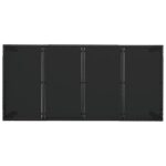 Table de jardin dessus en verre Noir 190x90x75cm Résine tressée – Image 3