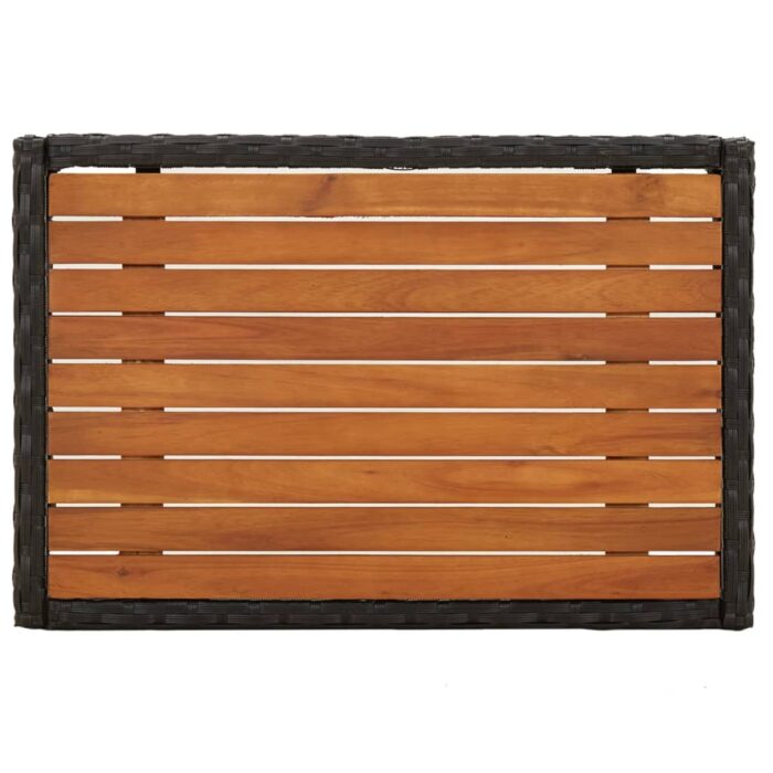 Chaises inclinables de jardin lot de 2 et table résine tressée – Image 2