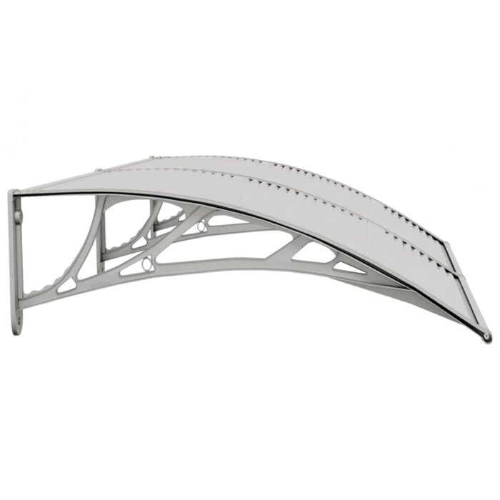 Auvent de porte Gris 150x75 cm Polycarbonate – Image 2
