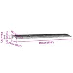 Auvent de porte Noir et transparent 350x75 cm Polycarbonate – Image 5