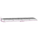Auvent de porte Gris 400x100 cm Polycarbonate – Image 4