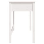 Bureau avec tiroirs Blanc 100x50x78 cm Bois massif de pin – Image 6
