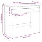 Bureau avec tiroirs Marron miel 100x50x78 cm Bois massif de pin – Image 8