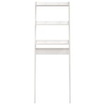 Étagère de toilette Blanc 63,5x32x179 cm Bois de pin massif – Image 3