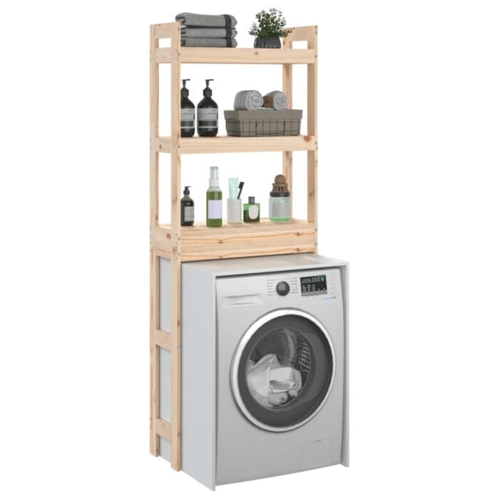 Étagère de toilette 63x26x171 cm Bois de pin massif – Image 3