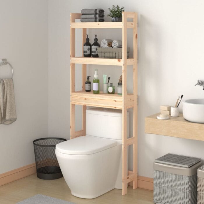 Étagère de toilette 63x26x171 cm Bois de pin massif – Image 1