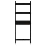 Étagère de toilette Noir 63x26x171 cm Bois de pin massif – Image 4