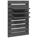 Étagères de chevet murales 2 pcs Gris Bois de pin massif – Image 3