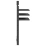 Étagères de chevet murales 2 pcs Gris Bois de pin massif – Image 5