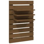 Étagères de chevet murales 2 pcs Marron miel Bois de pin massif – Image 3