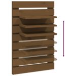 Étagères de chevet murales 2 pcs Marron miel Bois de pin massif – Image 6