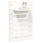 Étagères de chevet murales 2 pcs Blanc Bois de pin massif – Image 2