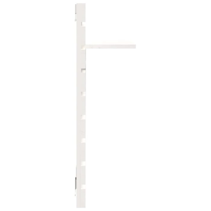 Étagères de chevet murales 2 pcs Blanc Bois de pin massif – Image 5