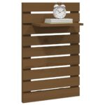 Étagères de chevet murales 2 pcs Marron miel Bois de pin massif – Image 2
