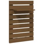 Étagères de chevet murales 2 pcs Marron miel Bois de pin massif – Image 3
