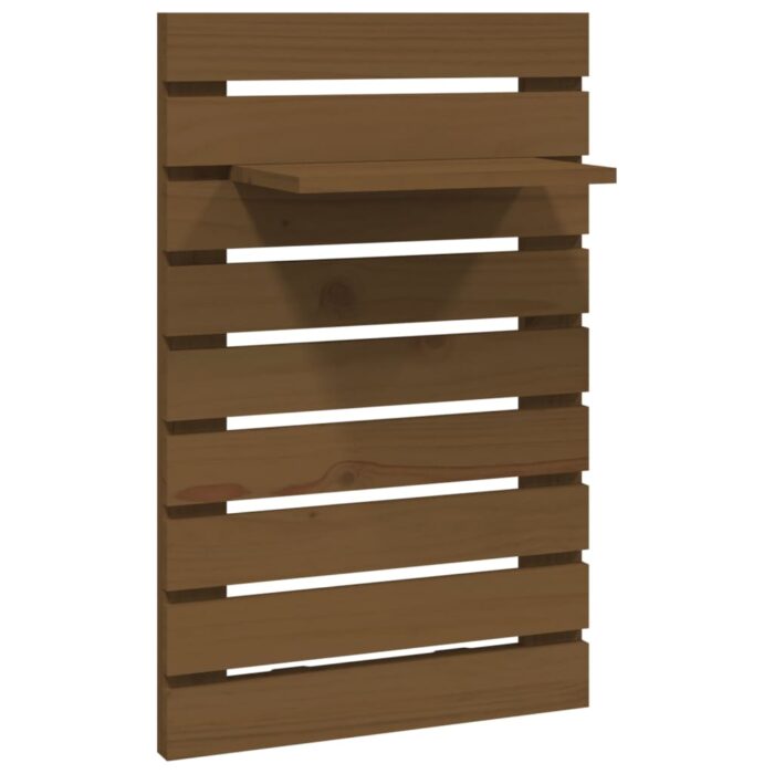 Étagères de chevet murales 2 pcs Marron miel Bois de pin massif – Image 3