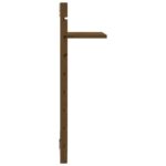 Étagères de chevet murales 2 pcs Marron miel Bois de pin massif – Image 5