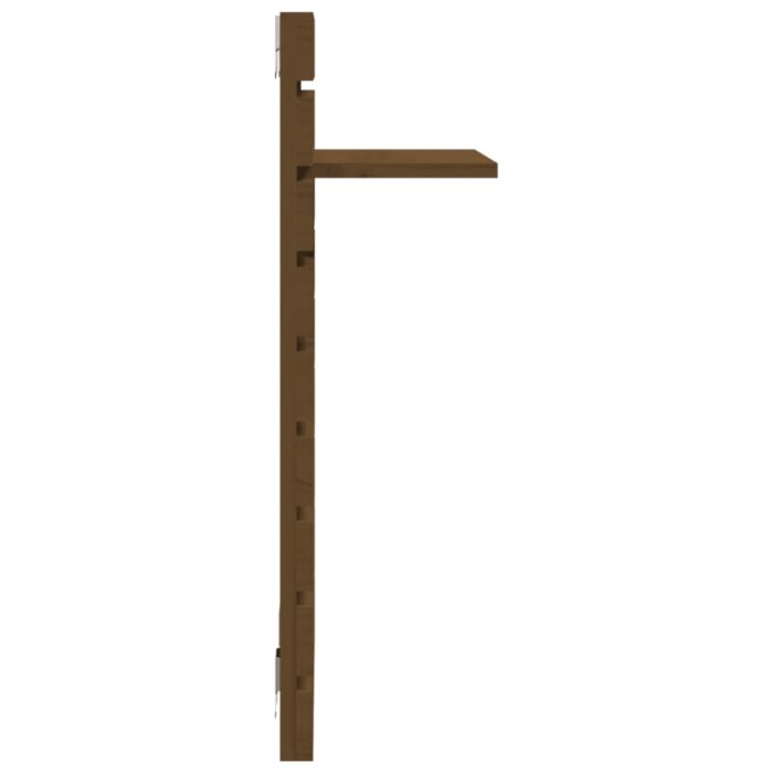 Étagères de chevet murales 2 pcs Marron miel Bois de pin massif – Image 5