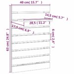 Étagères de chevet murales 2 pcs Marron miel Bois de pin massif – Image 8