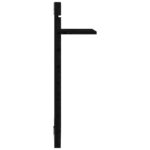 Étagères de chevet murales 2 pcs Noir Bois de pin massif – Image 5