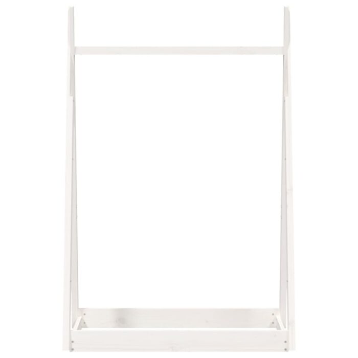 Porte-vêtements Blanc 100x45x150 cm Bois de pin massif – Image 2