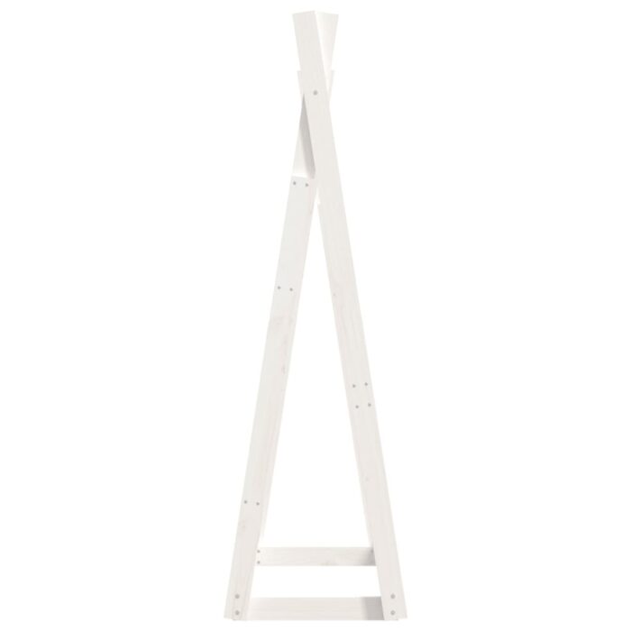 Porte-vêtements Blanc 100x45x150 cm Bois de pin massif – Image 3