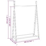 Porte-vêtements Blanc 100x45x150 cm Bois de pin massif – Image 5