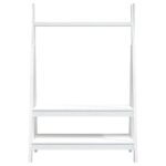 Porte-vêtements Blanc 100x45,5x150 cm Bois de pin massif – Image 3
