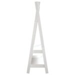 Porte-vêtements Blanc 100x45,5x150 cm Bois de pin massif – Image 4