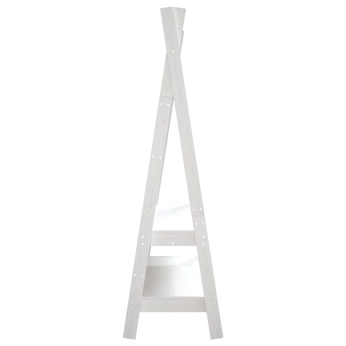 Porte-vêtements Blanc 100x45,5x150 cm Bois de pin massif – Image 4
