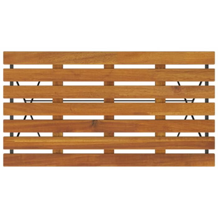 Table de bistro pliante 100x54x71cm Bois acacia solide et acier – Image 3