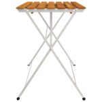 Table de bistro pliante 100x54x71cm Bois acacia solide et acier – Image 2