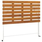 Table de bistro pliante 100x54x71cm Bois acacia solide et acier – Image 4