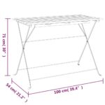 Table de bistro pliante 100x54x71cm Bois acacia solide et acier – Image 5