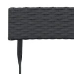 Chaises de bistrot pliantes lot de 2 Noir Résine tressée acier – Image 6