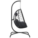 Chaise suspendue en forme d'œuf avec coussin Anthracite – Image 2
