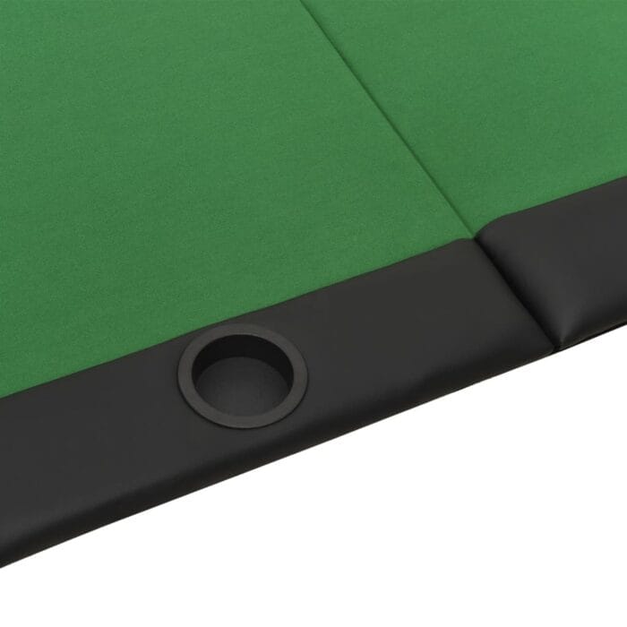 Table de poker pliable 10 joueurs Vert 207x106x76 cm – Image 2