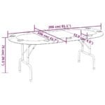 Table de poker pliable 10 joueurs Vert 207x106x76 cm – Image 3