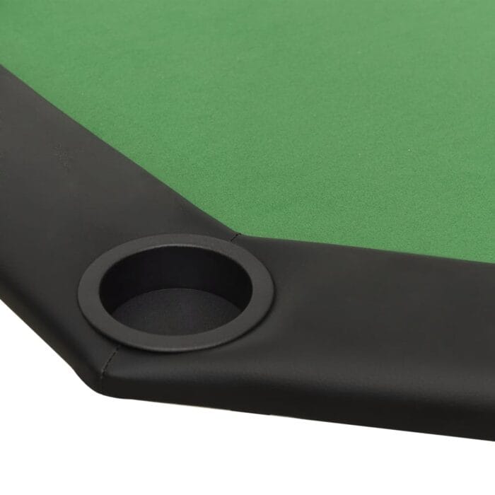 Table de poker pliable 8 joueurs Vert 108x108x75 cm – Image 3