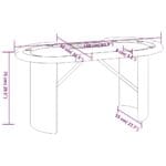 Table de poker 8 joueurs avec plateau à jetons Bleu 160x80x75cm – Image 4