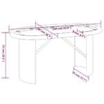 Table de poker 10 joueurs Bleu 160x80x75 cm – Image 3