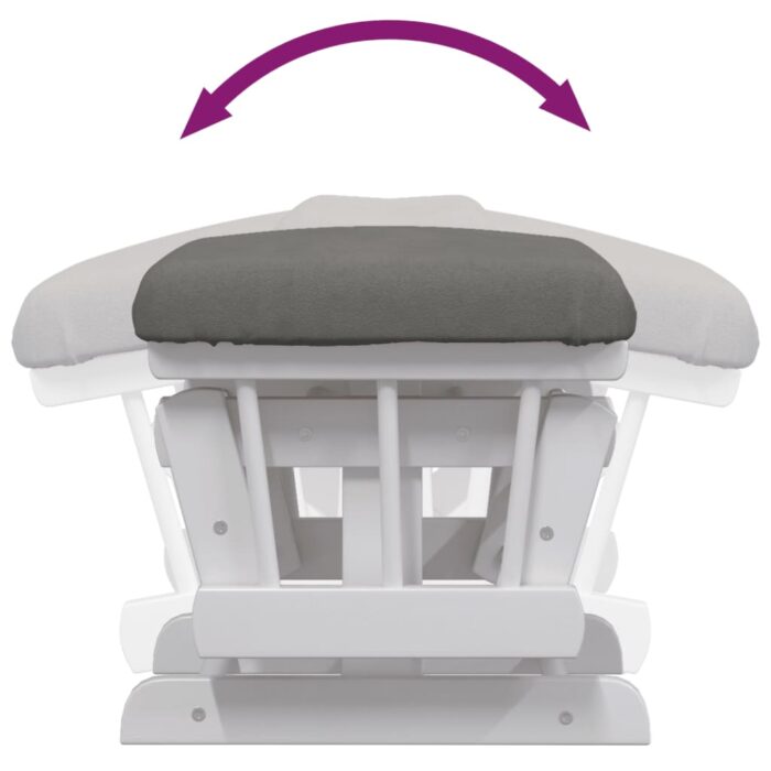 Chaise berçante avec repose-pied Gris foncé Tissu – Image 8