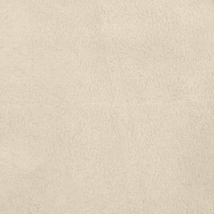 Chaise berçante avec repose-pied Blanc crème Tissu – Image 9