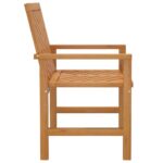 Chaises à manger de jardin lot de 2 bois massif d'acacia – Image 3