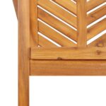Chaises à manger de jardin lot de 2 bois massif d'acacia – Image 5