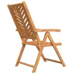 Chaises de jardin inclinables lot de 3 bois massif d'acacia – Image 4