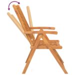 Chaises de jardin inclinables lot de 3 bois massif d'acacia – Image 5