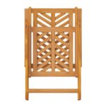 Chaises de jardin inclinables lot de 3 bois massif d'acacia – Image 6