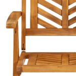 Chaises de jardin inclinables lot de 3 bois massif d'acacia – Image 7