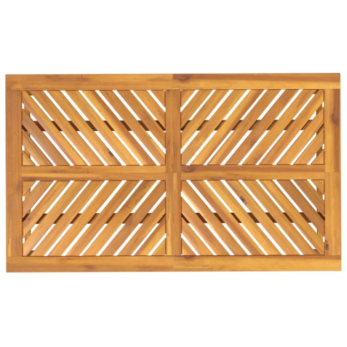 Table à manger de jardin 150x90x74 cm bois d'acacia solide – Image 3